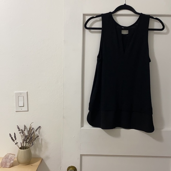 J.Crew | Drapey Black Silky Hem Tank Top  Small - Picture 5 of 7
